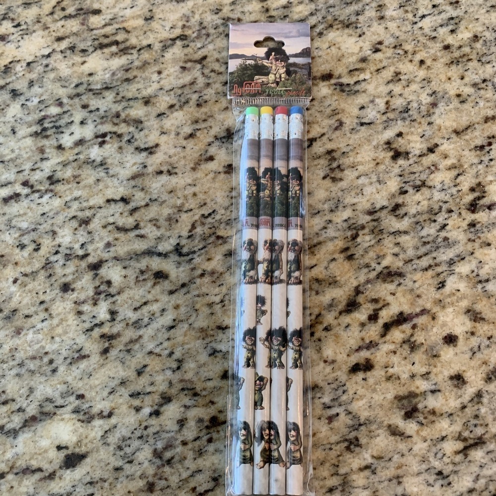 Ny Form Norway Troll Pencils Package Of 4 New